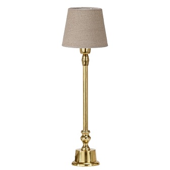 Wysoka lampa stołowa Loa złota 65cm z abażurem